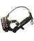 Padded leather German Shepherd muzzle with pyramids and studs