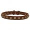 Brass Studded Leather German Shepherd Dog Collar