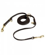 Multitasking Leather German Shepherd Leash with 3 O-Rings