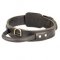Strong 2 Ply Leather German Shepherd Collar with Comfortable Handle