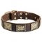 New Gorgeous War German Shepherd Leather Collar
