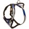 Designer Patriotic Leather German Shepherd Harness with Israeli Flag