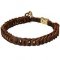 Extraordinary Braided Leather Choke Collar for German Shepherd Training