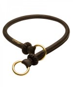 "Best Trainer" German Shepherd Round Leather Choke Collar