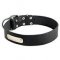 Durable Leather German Shepherd Collar with ID Tag