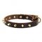 Spiked Leather Collar for Walking German Shepherd