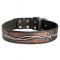 Excellent Leather German Shepherd Collar with Barbed Wire Painting