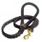 Full-Braided Leather German Shepherd Leash with Round Handle