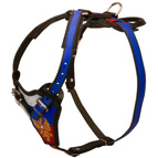 "Russian Pride" Handpainted Leather German Shepherd Harness