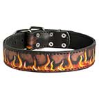 Top Quality Painted Leather German Shepherd Collar