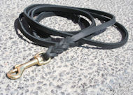 Long Braided Leather German Shepherd Leash for Dog Slows
