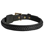 Top Notch Braided Leather German Shepherd Collar