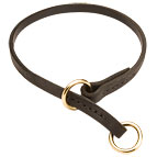 Silent Leather German Shepherd Choke Collar