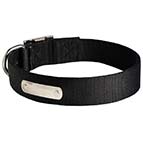 Classy 2 Ply Nylon German Shepherd Collar with ID Tag