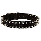 Black Nylon Spiked German Shepherd Collar