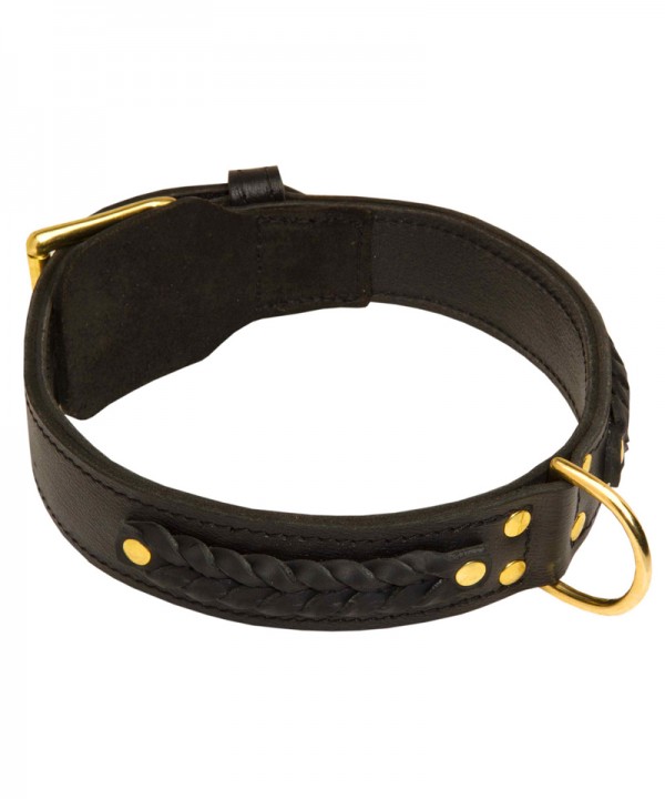 Braided 2 Ply Leather German Shepherd Collar