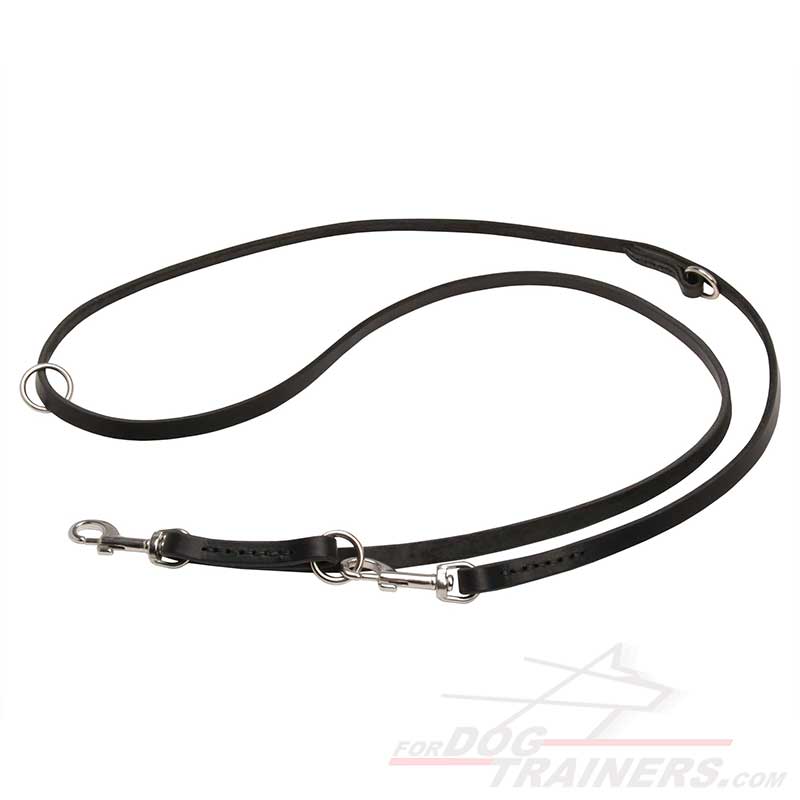 Multitasking Leather Dog Leash for German Shepherd Breed