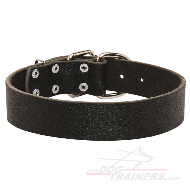 Soft Practical Leather German Shepherd Collar for Walking and Training