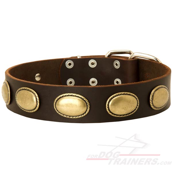 Gorgeous Vintage German Shepherd Leather Collar