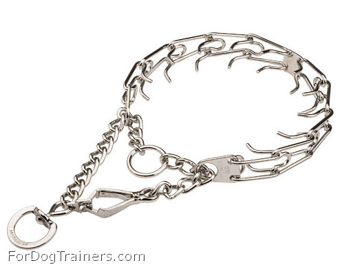 Chrome Plated German Shepherd Pinch Prong Collar