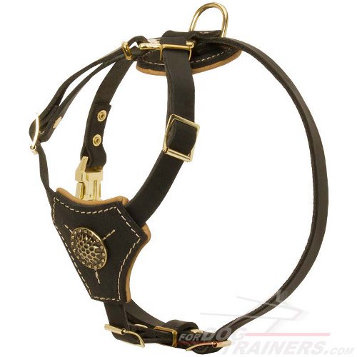 Puppy Leather German Shepherd Harness for Daily Use