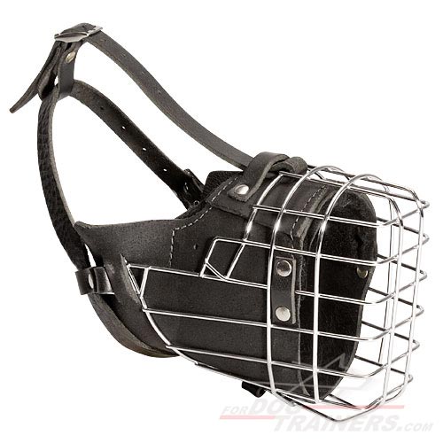 Fully Padded Hard German Shepherd Wire Cage Muzzle