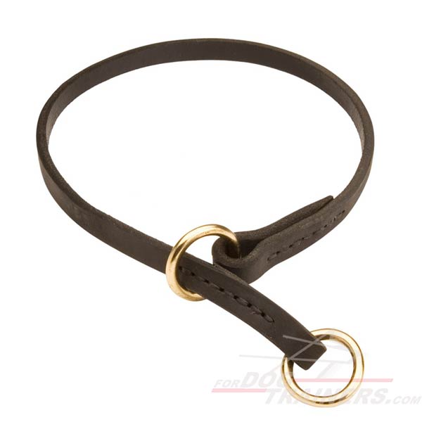 Silent Leather German Shepherd Choke Collar