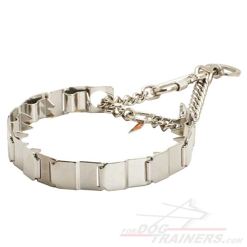 Stainless Steel Neck Teck Pinch Prong Collar for German Shepherd Training