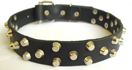 Durable Leather German Shepherd Collar with Studs