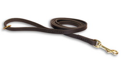 Handcrafted Leather German Shepherd Leash with Brass Hardware